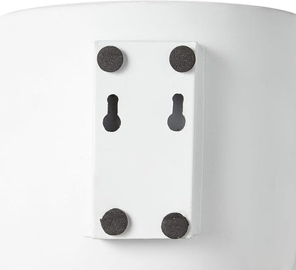 Deco 79 Metal Indoor Outdoor Wall Planter Indoor Outdoor Floating Hanging Planter, Set of 3 Plant Hanger 9", 7", 6"H, White