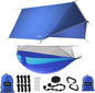 Sunyear Camping Hammock, Portable Single & Double Hammock with Net, 2 Person Hammock Tent with 2 * 10ft Straps, Best for Outdoor Hiking Survival Travel