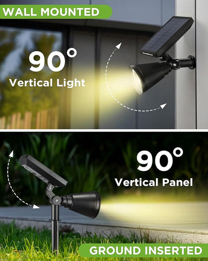 InnoGear Solar Lights Outdoor Waterproof Solar Garden Light for Outside Yard Landscape Lighting Pathway Spot Lights Spotlight Wall Light Auto On/Off, Warm White