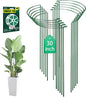 10 Pack 30 Inch Plant Support Stakes, Heavy-Duty Half Round Peony Support Ring Cage, Metal Garden Plant Stakes for Outdoor Plants - Peony, Tomato, Hydrangea with Cuttable Plant Ties