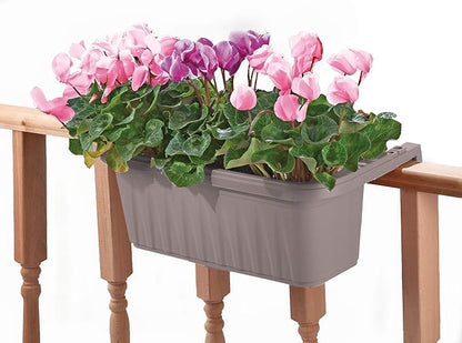 Apollo Exports International 24" Adjustable Railing Planter, Driftwood