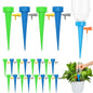 24 Pack Self Watering Spikes for Indoor/Outdoor Plants,Self Watering Planter Insert with Adjustable Drip Valve,Auto Vacation Plant Watering Devices,Plants Water System,Self-Watering Stakes