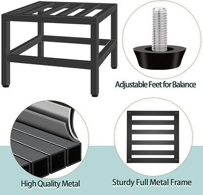 Plant Stand Indoor Outdoor, 2 Pcs Heavy Duty Plant Stands Metal Pedestal Stand for Indoor Outdoor, Wrought Iron Flower Stand Display Planter Shelf for Garden Deck Living Room