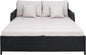 Safavieh Outdoor Collection PAT7500 Daybed, Black/Light Grey