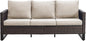 Belord Outdoor Couch Patio Furniture: Wicker Patio Sofa with Deep Seat High Back, 800Lbs Weight Capacity Oversize Outdoor Seating 3 Seater Rattan Couch, Anti-Rust Frame, Brown