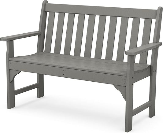 POLYWOOD GNB48GY Vineyard 48" Bench, Slate Grey