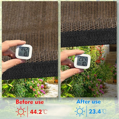 90% Shade Cloth Sun Shade Fabric Privacy Screen Shade Cover for Patio Garden Pergola Shade Cover Canopy with Gromments(Mocha, 8X12 FT)