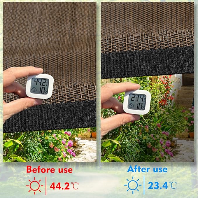 90% Shade Cloth Sun Fabric Privacy Screen Cover for Patio Garden Pergola Canopy with Gromments (Mocha, 8X10 FT)