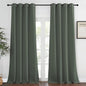 NICETOWN Blackout Living Room Curtain 95 inches Long - Grommet Thermal Insulated Window Treatment Energy Saving Sound Reducing Drape for Bedroom (Dark Mallard, 1 Panel, W52 x L95)