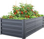 Ohuhu 6x3x1.5FT Metal Raised Garden Bed Outdoor, Reinforced Galvanized Steel Rustproof Planter Box, 100% Non-Toxic, 202 Gal Large Capacity Heavy Duty Raised Beds for Growing Vegetables Flowers Herbs
