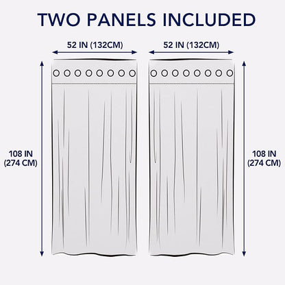 PureFit Outdoor Curtains for Patio Waterproof Weatherproof, UV Resistant Outside Curtains for Gazebo, Front Porch, Pergola, Sun Blocking Privacy Curtain, 52W x 108L inch, Set of 2, White