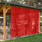 SpaceDresser Waterproof Outdoor Sheer Curtains for Patio - 2 Panels Rod Pocket Indoor Voile Sheer Curtain for Living Room,100W x 120L inch, Red
