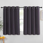 NICETOWN Kitchen Short Blackout Curtain and Drape - Thermal Insulated Solid Grommet Blackout Panel for Patio Bedroom Living Room (Single Panel, 52 inches by 45 inches, Greyish Purple)