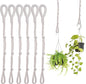 SUMERSHA 6 Pack Adjustable Macrame Plant Hanger Extenders Rope Handmade Woven Hanging Plant Basket Extension for Indoor Outdoor Plant Pot Holder (Style 2, 6)