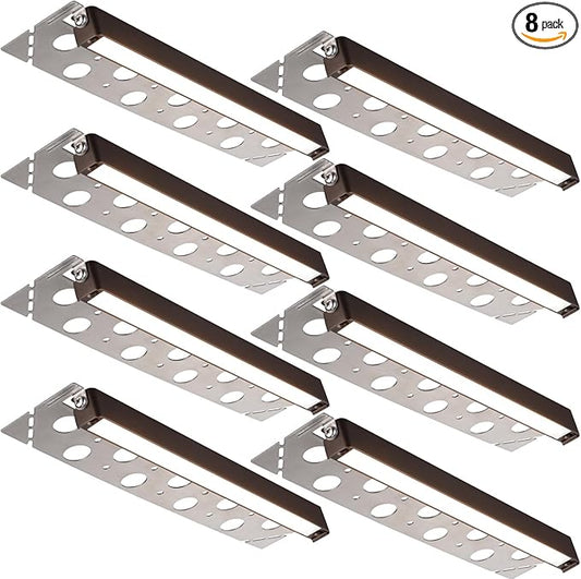 LEONLITE 8-Pack 12 Inch LED Hardscape Lighting, Update Retaining Wall Lights, LED Landscape Lighting, 12-24V AC/DC Paver Light Low Voltage, 3W/5W/7W Dimmable Outdoor Step Lights, 5000K Daylight, ETL