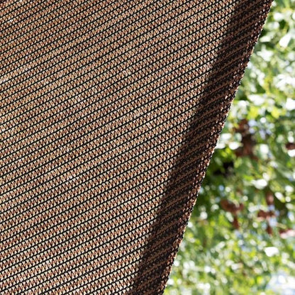 Amgo Custom Size 18' x 18' x 18' Brown Triangle Sun Shade Sail Order to Make Canopy Awning UPF50+ AGSLT, 95% UV Blockage, Water & Air Permeable, 200GSM Commercial Standard (We Customize)