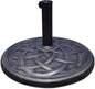 Giantex 43lbs Patio Market Umbrella Base, Heavy Duty Outdoor Stand, Cast Iron Umbrella Holder for Garden Beach, Classic Round Umbrella Standing Deck Porch