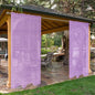 SpaceDresser Waterproof Outdoor Sheer Curtains for Patio - 2 Panels Rod Pocket Indoor Voile Sheer Curtain for Living Room,52W x 108L inch, Lavender