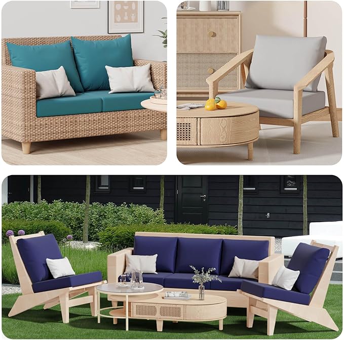Cushion Covers, 8 Pack, Stretch Fit Air-Grey Patio Slipcovers