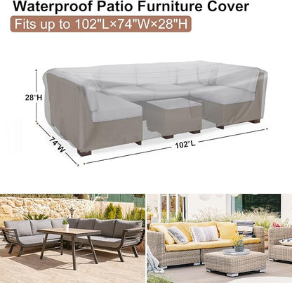 Patio Furniture Covers, Heavy Duty Outdoor Furniture Cover Waterproof, - Image 2