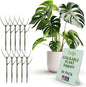 Stackable Plant Support Stakes, Indoor & Outdoor Houseplant Stem Support, Garden Accessories, Durable Trellis Alternative for Climbing & Potted Plants - Moonstone, 10 Pack, 17" L