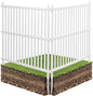 VEVOR 48" W x 48" H Vinyl Fence Panels, Air Conditioner Fence, Outdoor Privacy Screens for Trash Can, Pool Equipment Enclosure, Privacy Screen Kit Strip Panels (2 Panels)