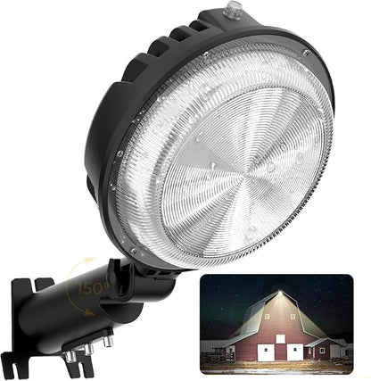 LED Barn Light, 150W 20000LM Yard Area Lights Dusk to Dawn Outdoor Lighting with Upgraded Photocell 4000K Adjustable Angle Neutral Light IP66 Waterproof Street Lights for Security/Farmhouse/Garage