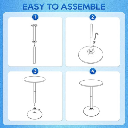 FDW Bistro Pub Table 2 Pack 40 Inch Height Cocktail Table Round Bistro Bar Table for Home and Kitchen Dining