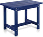 Y&M Adirondack Outdoor Side Table, HIPS Patio End Table, Waterproof Outside Table, Balcony Modern End Tables 23.5" inch Long for Garden, Pool, Beach, Porch, Deck, Indoor or Outdoor Use, Navy Blue