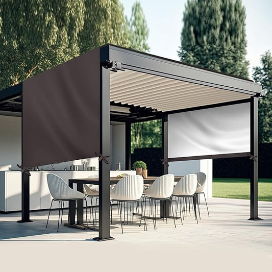 Universal Pergola Replacement Canopy Outdoor Canopy Shade Cover Waterproof Shade Top Cover for Outdoor Patio Porch Backyard(16 x 7 ft,Coffee)