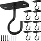 2.5in Ceiling Hooks for Hanging Plants 8Pcs Black