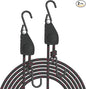Kayak Tie Down Straps Ratchet, Kayak Straps for Secure Canoe to Roof Racks, Hiking Camping, Boating & Water Activities, Heavy Duty Ratchet Pulley Rope Hanger Kayak Accessories 2-Pack 1/4" 12FT