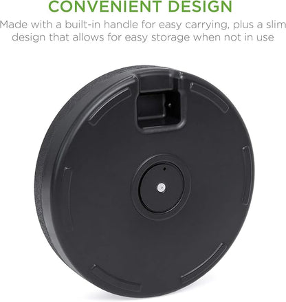 Best Choice Products Fillable Umbrella Base Stand Round Sunburst Plastic Patio Umbrella Base Stand, Pole Holder for Outdoor, Lawn w/ 55lbs Weight Capacity, Adjustment Knob