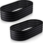 Plant & Plot Galvanized Raised Garden Beds Outdoor // 4×2×1 ft (2-Pack) Planter Raised Beds for Gardening, Vegetables, Flowers // Large Metal Garden Box // Patented Tool-Free Design (Black)