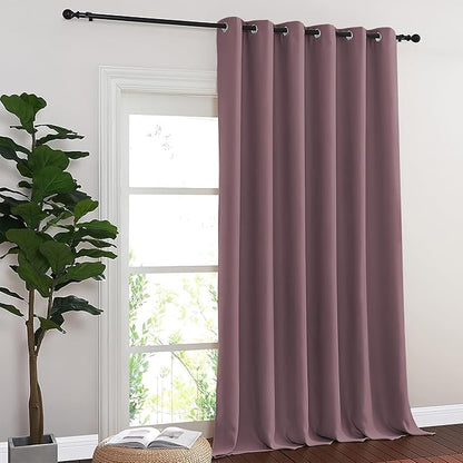 NICETOWN Dry Rose Blackout Curtains for Bedroom 95 Inch Length - Thermal Insulated Room Darkening Privacy Grommet Window Drapes for Boys Room, Set of 1 Panel, 80 x 95 Inch