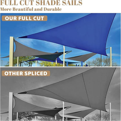 SUNLAX Custom Size 10'x18'x20.6' Sand Sun Shade Sail Right Triangle UV Block Sunshade for Backyard Yard Deck Patio Garden Outdoor Facility (Customized)