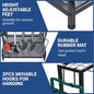 Yard Tool Storage Rack Holds 55 Long-Handled Tools, Black Steel