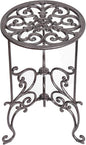 Sungmor Heavy Duty Cast Iron Potted Plant Stand,19.3-Inch 1 Tier Metal Planter Rack,Decorative Flower Pot Holder,Vintage & Rustic Style Indoor Outdoor Garden Pots Container Supports