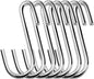 30 Pack 2.4 inches Heavy Duty S Hooks for Hanging, Pan Pot Holder Wire Shelves Rack Hooks for Hanging, S Shaped Hanger Metal Hooks for Kitchen Pots Utensils Jeans Clothes Bags Hats Towels Plants