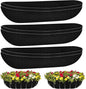 Riare 6 Pack 30 Inch Black Felt Window Box Liners- Fabric Trough Planter Basket Liners Replacement, Non-Woven Hanging Plant Liner for Wall Hanging Basket, Garden Fence Railing (Avoid Bird Nesting)