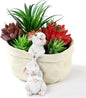 Rabbit Flower Pot Succulent Planter Garden Pots,Decorative Flower Pot,Bunny Pot Resin Containers,Animal Shaped Cartoon Planter Pots,Art Decorations(No Drainage Hole)