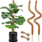 Soupiar 2 Pack 48'' Bendable Moss Pole for Monstera & Pothos - Tall Handmade Coco Coir Plant Support Stakes for Large Climbing Indoor Plants, Potted Houseplant Trellis Accessories