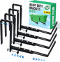 Halatool 4-Pack Heavy Duty Window Box Bracket, Adjustable Wall Mount Planter Holder for Outdoor Window Flower Boxes on Balcony, Porch, Fence, Patio and Garden