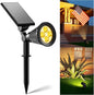 Solar Power Spot Lights Outdoor Waterproof for Christmas Decorations, Flag, Tree, Wreath, Santa Claus, Snowman, Bright LED Landscape Lamp Uplights for Outside Garden, Yard, Patio, Sidewalk,Warm White