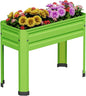 Elevated Metal Planter Box Stand Heavy Duty Raised Garden Bed for Vegetables Flowers Herbs Indoor Outdoor Use, Green