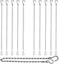 RIFNY Hanging Chains with Hooks, 10 Pieces 24 Inch Black Chain for Hanging Bird Feeders Planters Baskets Billboards Lanterns Wind Chimes Ornaments Outdoor/Indoor Use (24 inch 10pcs)