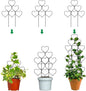 Plant Trellis for Climbing Plants Indoor Outdoor, Trlzey 3 Pack Stackable Metal Trellis - Small Garden Trellis for Potted Plants, Vine Support for Ivy, Flowers, DIY Home Deco