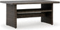 Signature Design by Ashley Brook Ranch Casual Outdoor Multi-use Table with 1 Fixed Shelf, Dark Brown & Gray