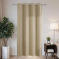 Joydeco Blackout Patio Sliding Door Curtains 90 Inches Long, Grommet Privacy Room Divider Curtains, Extra Wide Thermal Blackout Drapes for Bedroom Living Room (Light Beige, 60Wx90L, 1 Panel)