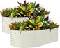 Garvee 2 Pack Galvanized Raised Garden Beds - 8x4x2ft Planter Box for Vegetables, Flowers, Rust-Resistant Garden Box, Easy Assembly Raised Beds, Durable Planters for Outdoor Plants, Beige